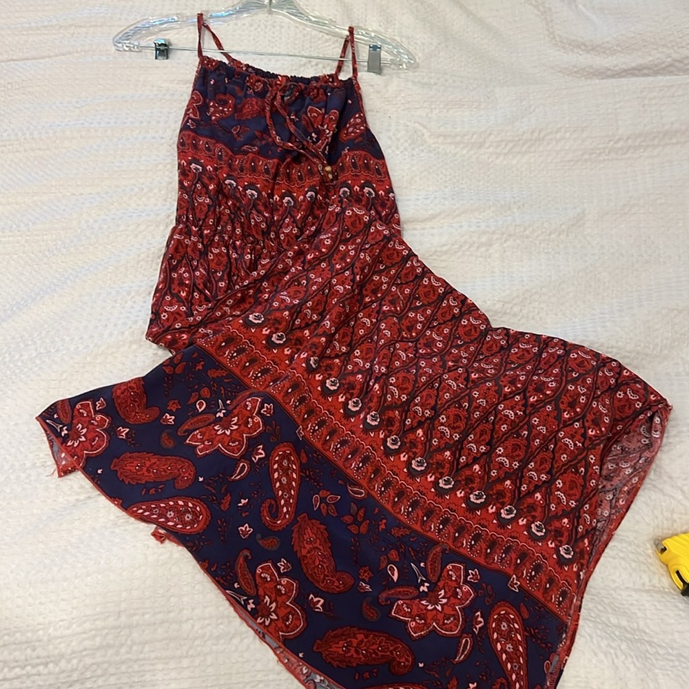 Nashville Red Bandana Maxi Dress size S